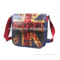 Hot sale nylon custom panel print kids messenger bag for wholesale